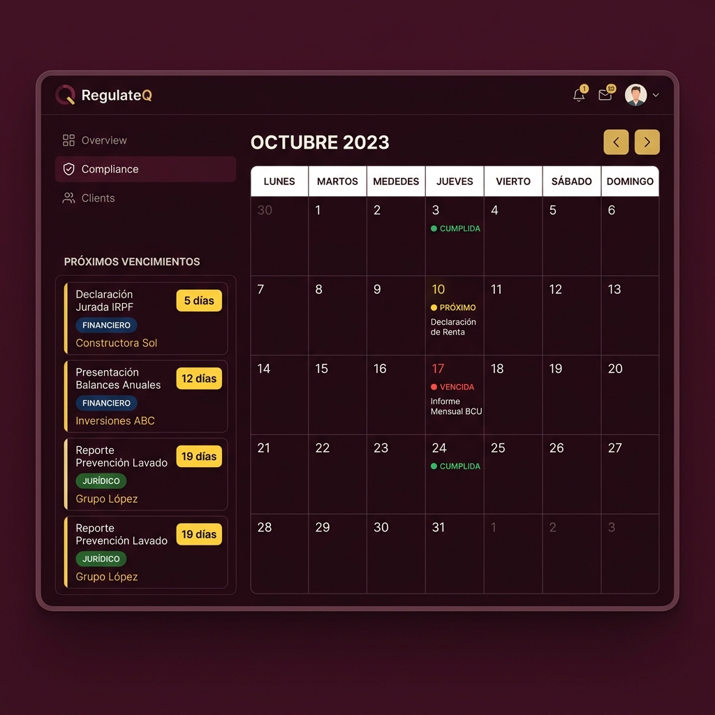 Calendario de Vencimientos y Recordatorios